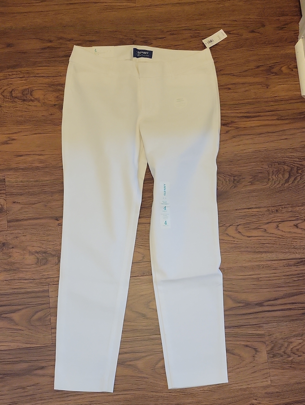 Old Navy Mid Rise Ankle Length White Pants